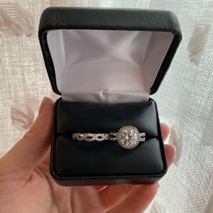 925 sterling silver wedding set